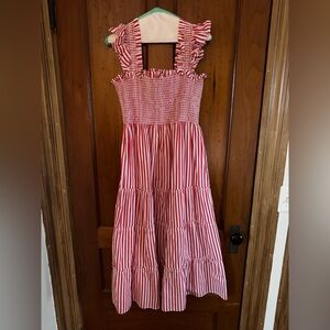 Hill House Red and White Striped Ellie Nap Dress
